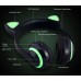 Bluetooth Stereo Cat Ear Flashing Glowing Gaming Headphones with 7 Colors LED light